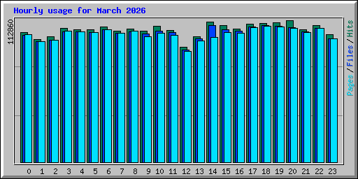 Hourly usage for March 2026