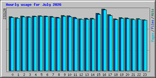 Hourly usage for July 2026