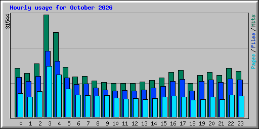 Hourly usage for October 2026